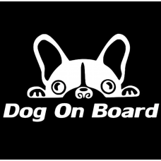 Sticker Dog on Board Silver